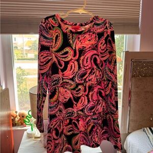 Lilly Pulitzer Pink and Black Paisley Dress
